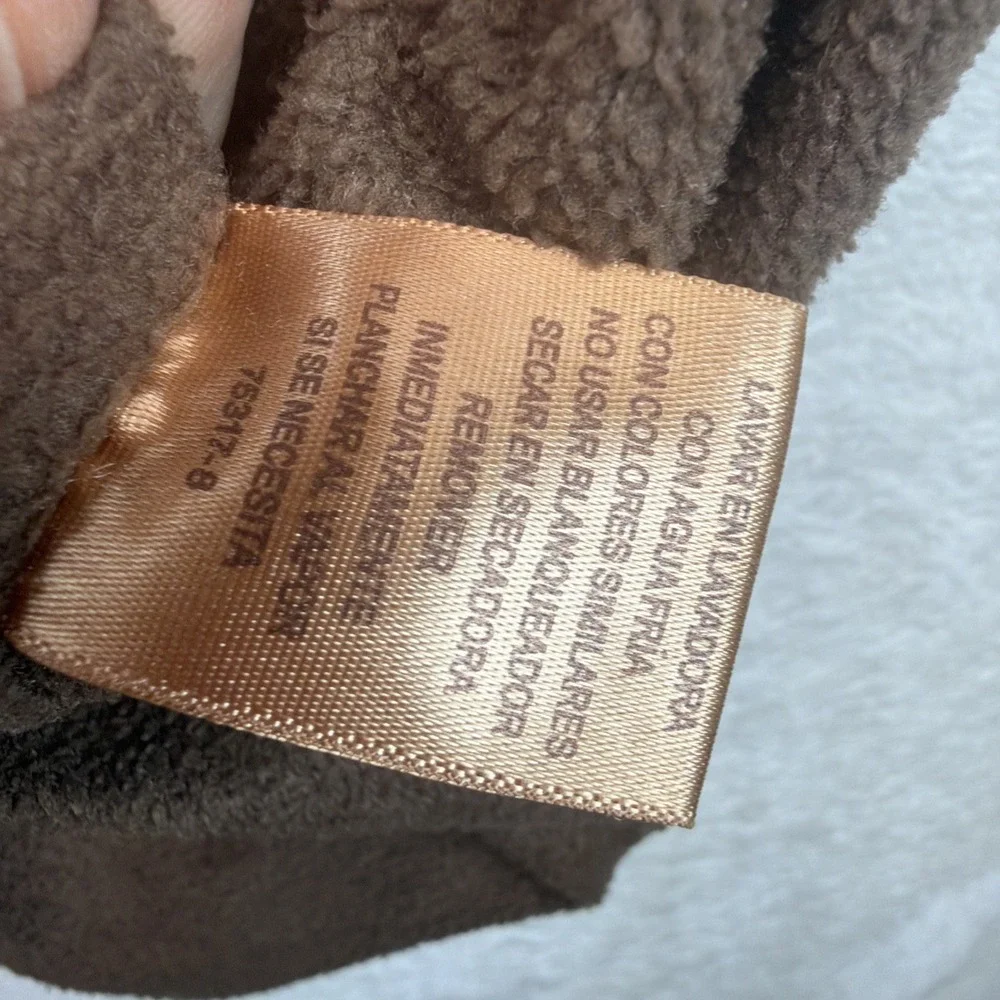 St John's Bay Men's Denim Fleece Lined Shirt Jacket Blue Workwear Large